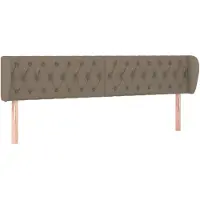 vidaXL Hoofdbord met randen 203x23x78/88 cm stof taupe