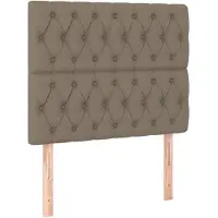 vidaXL Hoofdbord taupe 90x7x118/128 cm Stof