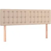 vidaXL Hoofdborden 144x5x78/88 cm kunstleer cappuccinokleurig