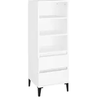 vidaXL Hoge kast 40x36x110 cm bewerkt hout wit