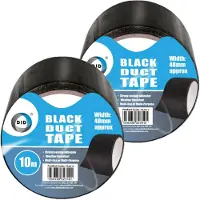 Did duct tape/reparatietape zwart 2 stuks 10 meter x 48 mm - Tape (klussen)