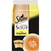 Sheba 6x - Classic Soup Kip - Kattenvoer - 6x 4x40g (960g)