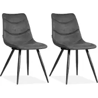 MX Sofa Stoel Crazy - Antraciet (set van 2 stoelen)