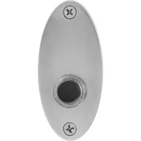 GPF bouwbeslag GPF Beldrukker ovaal 80x38x2mm RVS geborsteld met zwarte button