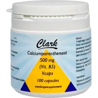 Clark Vitamine B5 pantotheen 500mg (100 capsules)