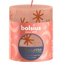 Bolsius Stompkaars Rustiek Print Creamy Caramel - 8 cm / 7 cm