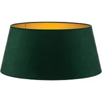 Duolla Lampenkap Cone hoogte 25,5 cm, donkergroen/goud, groen, Textiel / Stof / Zijde