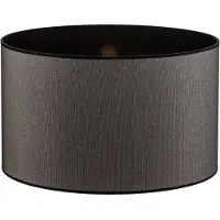 Duolla Lampenkap Roller Ø 50 cm, zwart/zilver, zwart, Textiel / Stof / Zijde