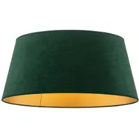 Duolla Lampenkap Cone hoogte 22,5 cm, donkergroen/goud, groen, Textiel / Stof / Zijde