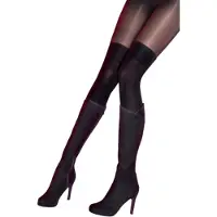 Pretty polly Panty - Secret Socks - Laars - Laars Panty - Over de Knie Panty - Over the Knee - 20 Den. - 40 Den. - S/M - 34/40 - Zwart