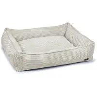 Designed By Lotte Ribbed - Hondenmand - Lichtgrijs - 95x80x23 cm