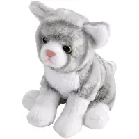 Wild republic knuffelkat Tabby junior 13 cm pluche grijs
