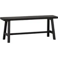 Woood Imme Bankje - Grenen - Zwart - 45x110x35