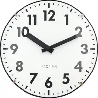 Nextime - 3533WI - Wandklok - 20cm - zwart - Duomo Mini
