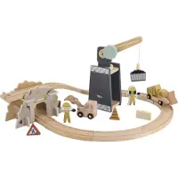 Tryco Houten Treinbaanset - Uitbreidingsset Bouwplaats TR-353080