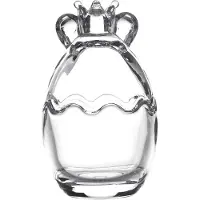 Clayre & Eef Glazen potje Ø 7x11 cm Transparant Glas Rond Potje Transparant Potje