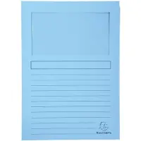 Exacompta SUPER Pak van 100 venstermappen - 160g/m2 - 22x31cm - - Lichtblauw - 50152E