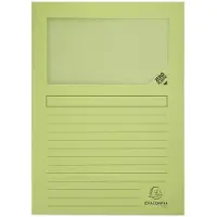 Exacompta SUPER Pak van 100 venstermappen - 160g/m2 - 22x31cm - - Lichtgroen - 50153E