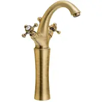 Sapho Antea 1-gats wastafelkraan verhoogd 30cm met pop-up waste brons