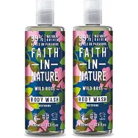 Faith In Nature - Wild Rose Bad-en Douchegel - 400ml - 2 Pak