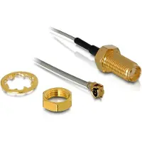 DeLOCK MHF I (v) - SMA (v) kabel - Micro Coax (1,13 mm) - 50 Ohm / grijs - 1 meter