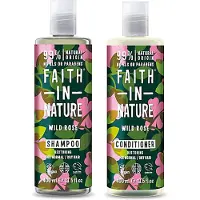 Faith In Nature - Wild Rose Shampoo en Conditioner - 400ml - 2 Pak