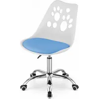 Viking Choice PRINT - Bureaustoel kind - in hoogte verstelbaar - wit blauw