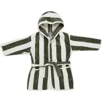 Jollein badstof badjas 3-4 jaar Leaf Green Groen Streep