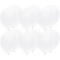 Haza Ballonnen verjaardag/thema feest - 200x stuks - wit - 29 cm