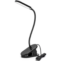 Aigostar LED-tafellamp met clip, 3 helderheidsniveaus, flexibele zwanenhals