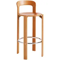 HAY Barstoel Rey High 4 Leg Base H75 Standard Glider Golden