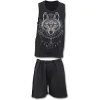 Spiral Pyjama - Wolf Chi - S tot 4XL - voor Mannen - zwart | Maat XXL