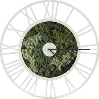 STEELLISH Wandklok MOSS Clock XI | staal groen 90x90x8 cm wandklokken | NADUVI