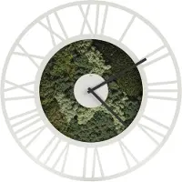 STEELLISH Wandklok MOSS Clock XI | staal groen 70x70x8 cm wandklokken | NADUVI