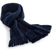 Beechfield - Sjaal - Omslagdoek - Gebreid - Dames - Heren - Winter - 152 x 18 cm - Acryl - navy