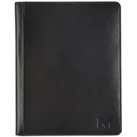 Maverick - Schrijfmap All Black A5 inclusief blocnote leer zwart