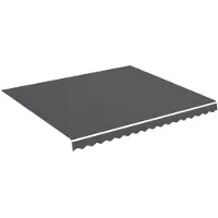 vidaXL Vervangingsdoek voor luifel 380x345 cm polyester antracietkleurig