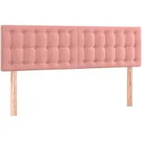 vidaXL Hoofdborden 144x5x78/88 cm fluweel roze