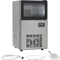 vidaXL IJsblokjesmachine 45 kg/24 u zwart