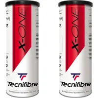 Tecnifibre X-One Tennisbal - Gasgevuld - 6 Ballen (2 blikken met 3 ballen) - Geel