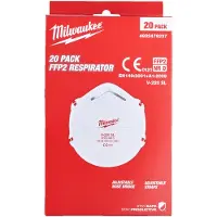 Milwaukee FFP2 Opvouwbaar Stofmasker - 20 Stuks (4932479238)