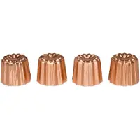 Patisse Canelé-vormen 4,5 Cm Staal 4-delig