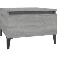 vidaXL Bijzettafel 50x46x35 cm bewerkt hout grijs sonoma eikenkleurig