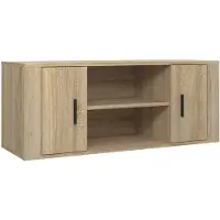 vidaXL Tv-meubel 100x35x40 cm bewerkt hout sonoma eikenkleurig