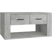 vidaXL Salontafel 80x50x40 cm bewerkt hout betongrijs