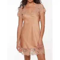 Lingadore Night Nachthemd Daily Satin | Maat: XXL | Kleur: Camel