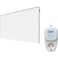 Quality Heating QH infrarood paneel met aluminium kader 700Watt 59X119 incl. PLUG-in thermostaat