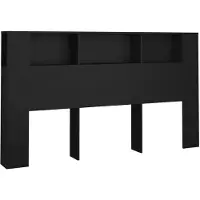 vidaXL Hoofdbordkast 180x18,5x104,5 cm zwart