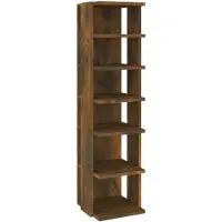 vidaXL Schoenenrek 27,5x27x102 cm bewerkt hout gerookt eikenkleurig