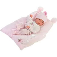 Llorens pop Bimba, roze, 35 cm, baby pop, voor meisjes, 350 mm, meerkleurig